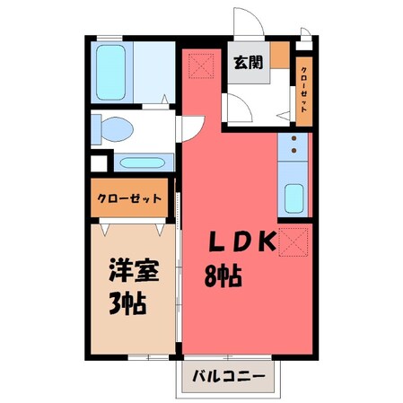 国谷駅 徒歩8分 1階の物件間取画像